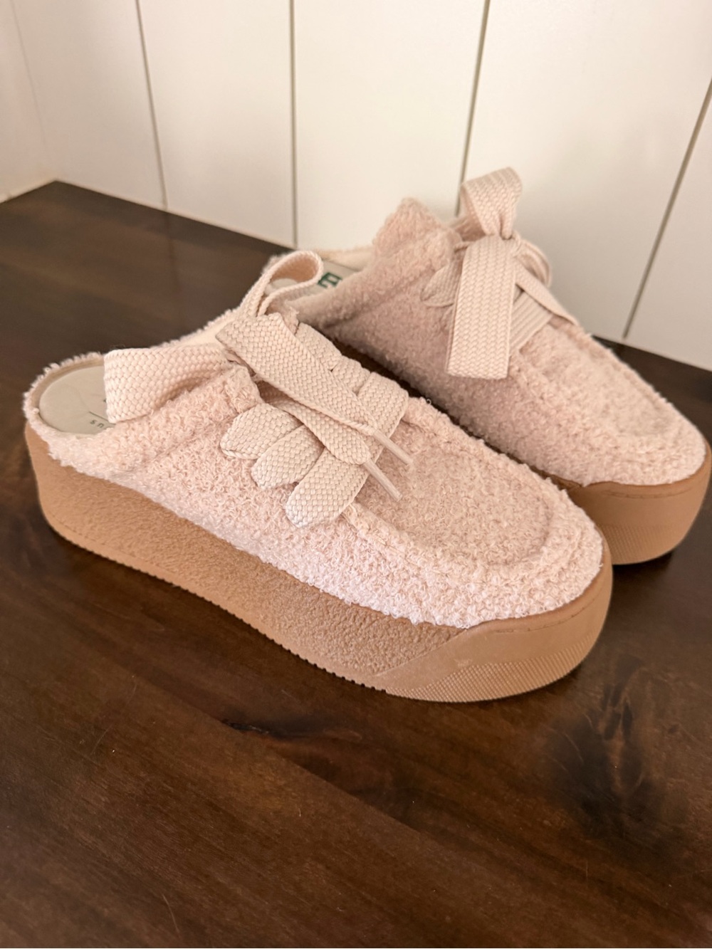 Seychelles Plush Platform Slip-On Sneakers - Tan